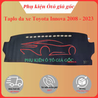 Thảm taplo xe Toyota Innova 2008 - 2023 chất liệu da carrbon, màu đen cao cấp chống nắng nóng hiệu quả