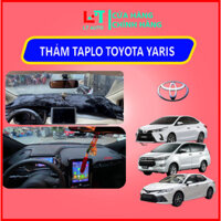 Thảm taplo xe TOYOTA YARIS 2011 2012 2013 2014 2015 2016 2017 2018, che nắng chống nắng, da cacbon, da vân gỗ, nhung cừu