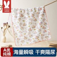 Thảm thay tã cho bé không thấm nước có thể giặt được Loại lớn một bông nguyên chất bốn lớp chống trượt thoáng khí cho bé sơ sinh Nệm dì