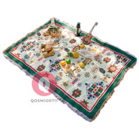 Thảm Thổ Cẩm Phong Cách Bắc Âu 90CM Làm Khăn Trải Bàn, Thảm Trải Ghế Sofa Đẹp Tinh Tế