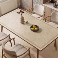 Thảm trải bàn hình chữ nhật Khăn trải bàn chống dầu chống thấm nước Ánh sáng sang trọng Cảm giác cao cấp không rửa Cà phê chống bỏng