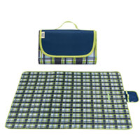 Thảm trải dã ngoại đi picnic 195x200 cm trải sàn CLEACCO   , đi pinic thiết kế gấp gọn tiện lợi mang đi BORO SPORT - Hàng chính hãng - Caro Xanh Đậm