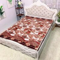 Thảm trải giường làm bằng nỉ nhung họa tiết bông ép siêu ấm kích thước 1m8 x 2m