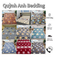 Thảm trải giường mùa đông Yuki nỉ nhung giữ nhiệt ấm áp đủ size 1m2, 1m6, 1m8, 2m2 chần bông gòn trắng 100%