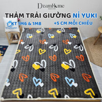Thảm Trải Giường Mùa Đông Yuki Nỉ Nhung Mềm Ấm 1M6 1M8x2m Chần Bông Tấm Không Bị Xô Dreamhomebedding