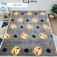 Thảm trải giường mùa đông Yuki chất nỉ nhung giữ nhiệt ấm áp đủ size chần bông gòn trắng 100%