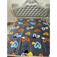 Thảm trải giường mùa đông Yuki nỉ nhung giữ nhiệt ấm áp đủ size 1m2, 1m6, 1m8, 2m2 chần bông gòn trắng 100%