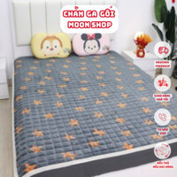 Thảm trải giường Yuki nỉ nhung mịn êm ấm áp size 1m2x1m9 1m6x2m 1m8x2m 2m2x2m |chần bông tinh khiết 100%[Huơu sao]
