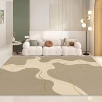 Thảm trải sàn Bali 5D mẫu kẻ trắng đen 1m6x2m3 ( 2mx3m)