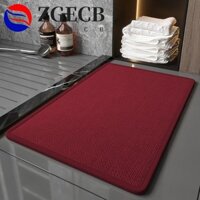 Thảm trải sàn cho mèo ZGECB, Thảm phòng tắm vải lanh giả dày thoáng khí, Thảm cửa vệ sinh đa năng thoải mái mềm mại cho trẻ em