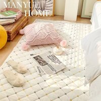 Thảm trải sàn cotton dày Bắc Âu, thảm đầu giường phòng ngủ, thảm bò cho bé gái, thảm tatami, đệm chống trượt, thảm sofa cotton nguyên chất, thảm cho thú cưng, tùy chỉnh cho mọi mùa