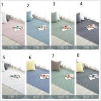 Thảm trải sàn cotton kẻ sọc kiểu Nhật, thảm bông Instagram, thảm tập bò cho bé có thể giặt bằng máy, Thảm trải sàn cho thú cưng, thảm cửa sổ bay, thảm trải Tatami, thảm chống trượt phòng ngủ, 8 màu tùy chọn