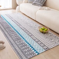 Thảm trải sàn cotton lanh vintage, thảm bohemian cho phòng ngủ, thảm đầu giường, thảm trắng, thảm đơn giản hiện đại cho phòng khách, ghế sofa, bàn cà phê, thảm in, thảm trang trí