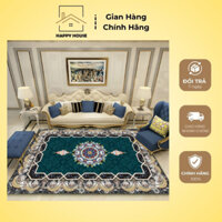 thảm trải sàn HappyHouse 5D mẫu hoàng gia, thảm trải sàn phòng khách cổ điển 1m6x2m3 và 2mx3m, trang trí nhà cửa