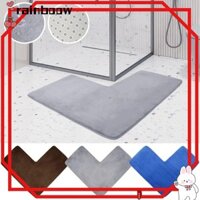 Thảm trải sàn hình chữ L RAINBOOW, Thảm hình chữ L phòng tắm mềm mại có thể giặt được, Trang chủ Lông cừu san hô đầy màu sắc Góc chống trượt Phòng khách Thảm phòng ngủ Vòi hoa sen vuông