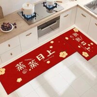 Thảm trải sàn nhà bếp Hoạt hình Lễ hội Bàn chân đỏ Thảm thấm nước Năm mới Hấp thụ dầu Chống bụi bẩn Chống mài mòn Dễ dàng chăm sóc Thảm sàn dài bh101