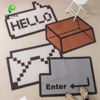 Thảm trải sàn ORNOOU, Thảm cửa ra vào PVC vuông, Thảm trải sàn sáng tạo có thể giặt được chống trượt hiện đại