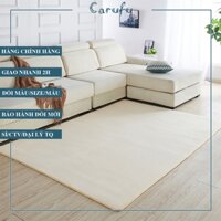 Thảm trải sàn phòng khách 160x100cm màu Be sữa NHUNG nỉ cao cấp
