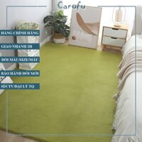 Thảm trải sàn phòng khách 160x100cm màu Xanh lá NHUNG nỉ cao cấp