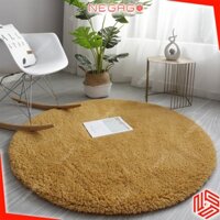 Thảm trải sàn phòng ngủ đẹp | CỪU | màu Khaki Tròn 120cm | NEGAGO