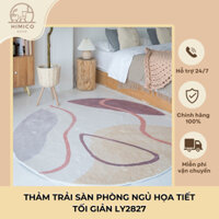 Thảm trải sàn phòng ngủ họa tiết tối giản LY2827