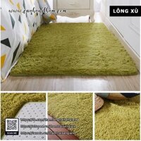 Thảm Trải Sàn Phòng Ngủ Lông Xù Giá Rẻ Màu Xanh cỏ  Loại 1  Dày 3 Lớp  Kho TPHCM  2m x 1m6