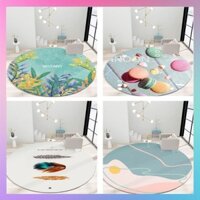 Thảm trải sàn phòng ngủ phòng khách trang trí bali tròn 60 * 60 cm chống trơn thấm hút nước