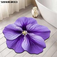 Thảm trải sàn SIJIANGGMLD, Thảm hoa in hình đặc biệt, Thảm trải bàn hoa mẫu đơn ISN 60 * 60cm Phòng tắm