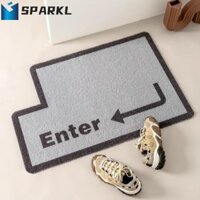 Thảm trải sàn SPARKL, Thảm cửa lối vào chống trượt có thể cắt được, Phòng ngủ sáng tạo hình vuông có thể giặt được bằng nhựa PVC hiện đại