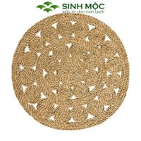 Thảm trải sàn, thảm cói decor, decor chụp ảnh, thảm trang trí phòng khách, thảm ngồi Sinh Mộc - M2020