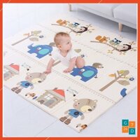 Thảm Trải Sàn Xốp XPE Silicone Hàn Quốc chống thấm tuyệt đối, chống ngã, cho bé tập bò kèm túi 1m8-2m
