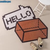 Thảm trải sàn ZENITHSYNC, Thảm cửa lối vào chống trượt có thể cắt được, Thảm hoạt hình vuông PVC bền bỉ Phòng ngủ sáng tạo