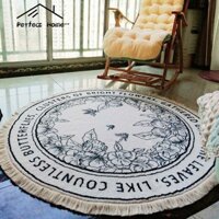 Thảm Tròn Dày Phòng Khách Sofa Sàn Thảm Trang Điểm Bàn Chân Thảm Phòng Ngủ Đầu Giường Thảm Máy Tính Ghế Tròn