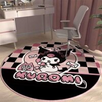 Thảm Tròn Kuromi, Thảm Trải Sàn Phòng Ngủ Trang Trí Nhà Cửa Hoạ Tiết Hoạt Hình Độc Đáo