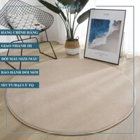 Thảm tròn trải sàn phòng khách 100cm 120cm 160cm màu Lac đà NHUNG nỉ cao cấp