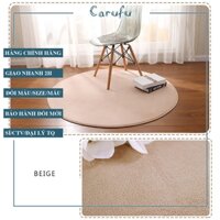 Thảm tròn trải sàn phòng khách 100cm màu Lac đà NHUNG nỉ cao cấp
