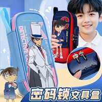 Thám Tử Lừng Danh Conan Đồng Thương Hiệu Hộp Đựng Bút Chì Bé Trai Lớp Một Học Sinh Tiểu Học Dung Tích Lớn Hộp Văn Phòng Phẩm Chất Lượng Cao Túi Văn Phòng Phẩm