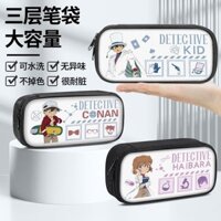 Thám Tử Lừng Danh Conan Phong Cách Mới Túi Bút Chì Hộp Văn Phòng Phẩm Sinh Viên Đa Chức Năng Túi Đựng Bút Chì Vải