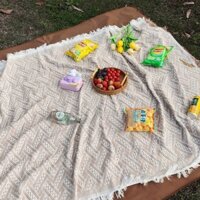 Thảm vải picnic, du lịch, dã ngoại, thảm vải Polyester dày dặn trải bàn, Sofa phong cách bắc âu
