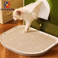 Thảm xả rác cho mèo NOVAFLUX, Bộ lọc bẫy mèo chống văng có thể tái sử dụng, Đồ dùng cho thú cưng Dễ dàng làm sạch Tấm lót mèo hai lớp chống rò rỉ chống trượt