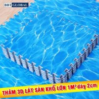 Thảm xốp 3D  lát sàn khu vui chơi khổ lớn 1mx1m dày 2cm TX100