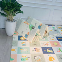 Thảm Xốp Cho Bé Gấp Gọn Tấm Lót Trải Sàn 2 Mặt Chống Thấm Chống Trơn Silicon 1m8 x 2m