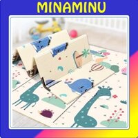 Thảm xốp cho bé gấp gọn tấm lót trải sàn xpe 2 mặt chống thấm chống trơn phủ silicon 1m8x2m MINAMINU