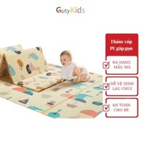 Thảm xốp cho bé gấp gọn, trải sàn XPE Guty Kids, kích thước 1m8x2m dày 8mm, họa tiết hai mặt, chống thấm mốc, trơn trượt