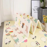 Thảm Xốp Cho Bé Gấp Gọn,Tấm Lót Trải Sàn 2 Mặt Chống Thấm Chống Trơn Hàn Quốc Phủ Silicon(1m8x2m)