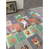 Thảm Xốp Cho Bé XPE️️Thảm Xốp Gấp Gọn Tấm Lót Trải Sàn 2 Mặt Chống Thấm Chống Trơn Hàn Quốc Phủ Silicon 1m8 2m-nhathieus