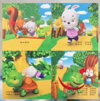 Thảm xốp ghép hoạt hình, bộ 4 tấm kt 60x60 thảm trải sàn hoạ tiết trái cây, hoạt hình, cho bé vui chơi sáng tạo