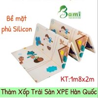 Thảm xốp lót sàn XPE Hàn Quốc, thảm xốp cho bé nằm chơi, tập bò, chống thấm, hai mặt thảm phủ Silicon - KT 1m8x2m