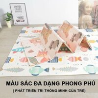 Thảm xốp Xpe cho bé 2 mặt khổ 2m*1,8m chiếu xốp trải sàn chống trơn trượt-Giao màu Ngẫu Nhiên