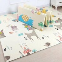 Thảm xốp xpe trải sàn cho bé, chiếu gấp gọn 2 mặt, tấm lót chống thấm cho bé tập bò kích thước 1m8 2m
